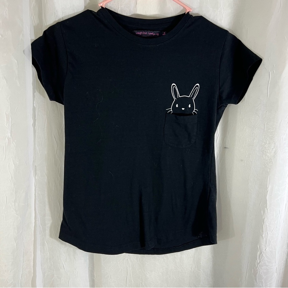 Laugh Out Loud Always Bunny Graphic Shirt Small